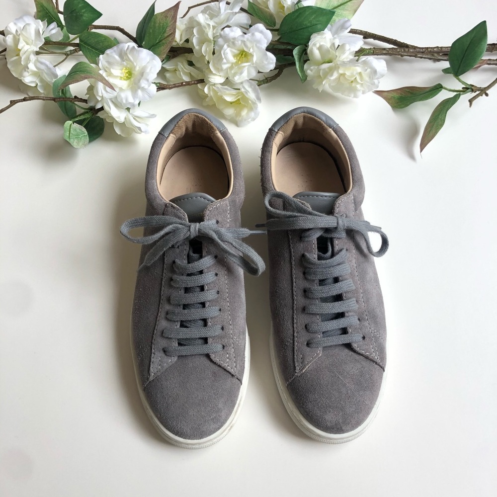 Zespa Grey Suede Leather Sneakers